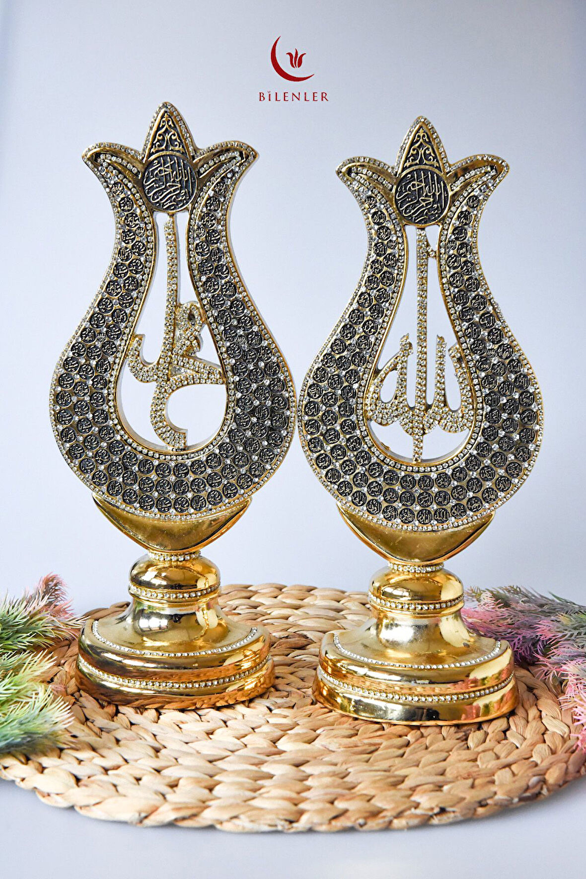 Allah(c.c) Muhammed(s.a.v) Lafızlı Esmaü-l Hüsnalı İkili Takım Biblo