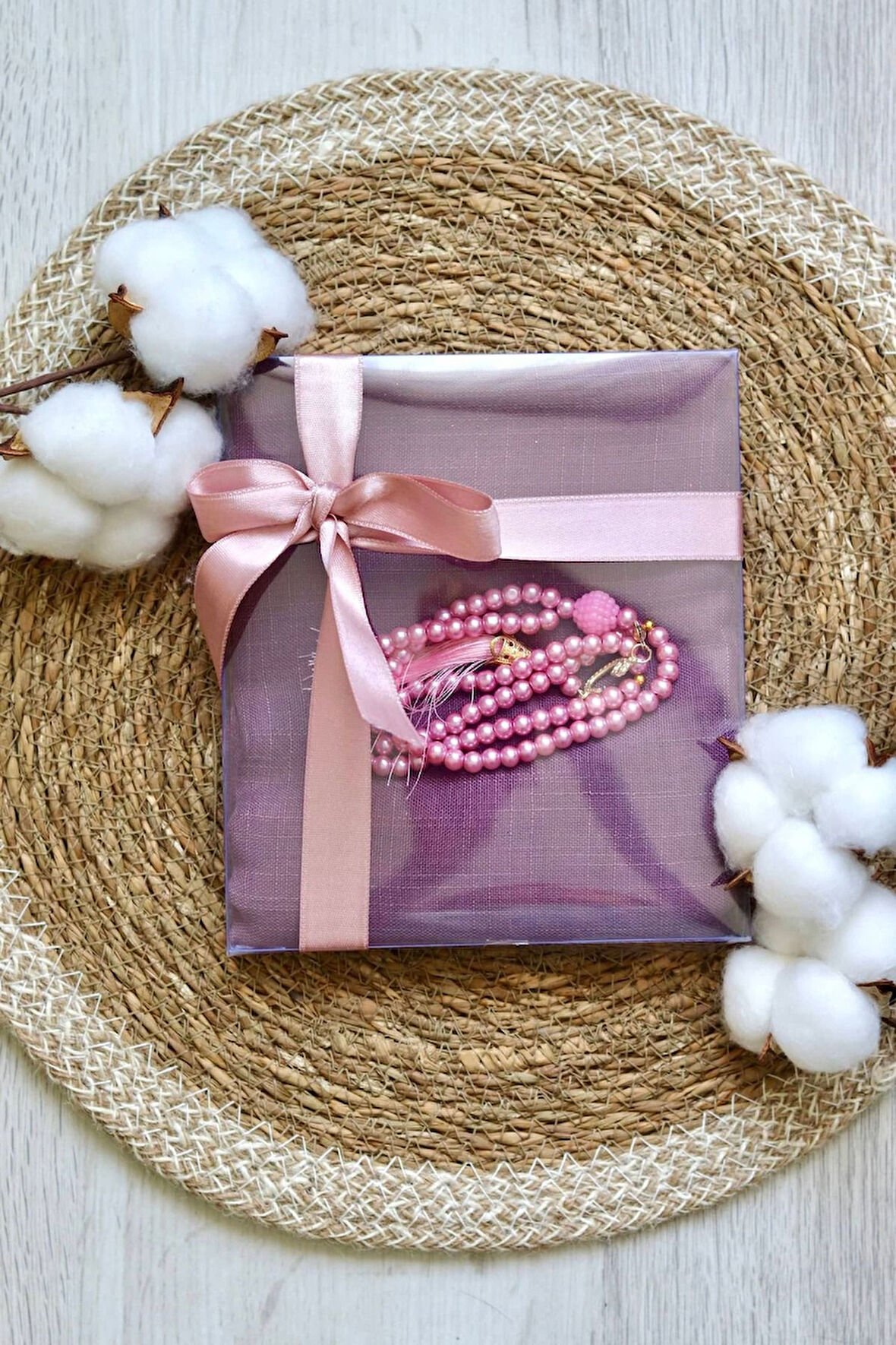 Mevlüt Eşarp İnci Tesbih Hediyelik Set 1 Adet