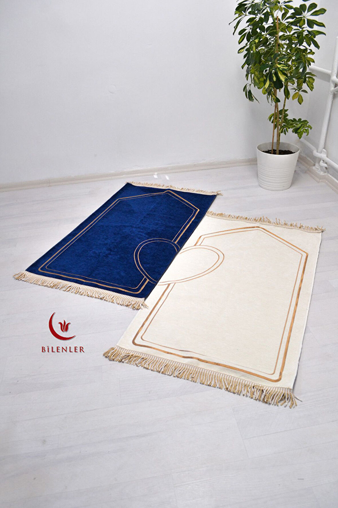 Çiftlere Özel Kalpli Seccade -Eşli Çift Seccade