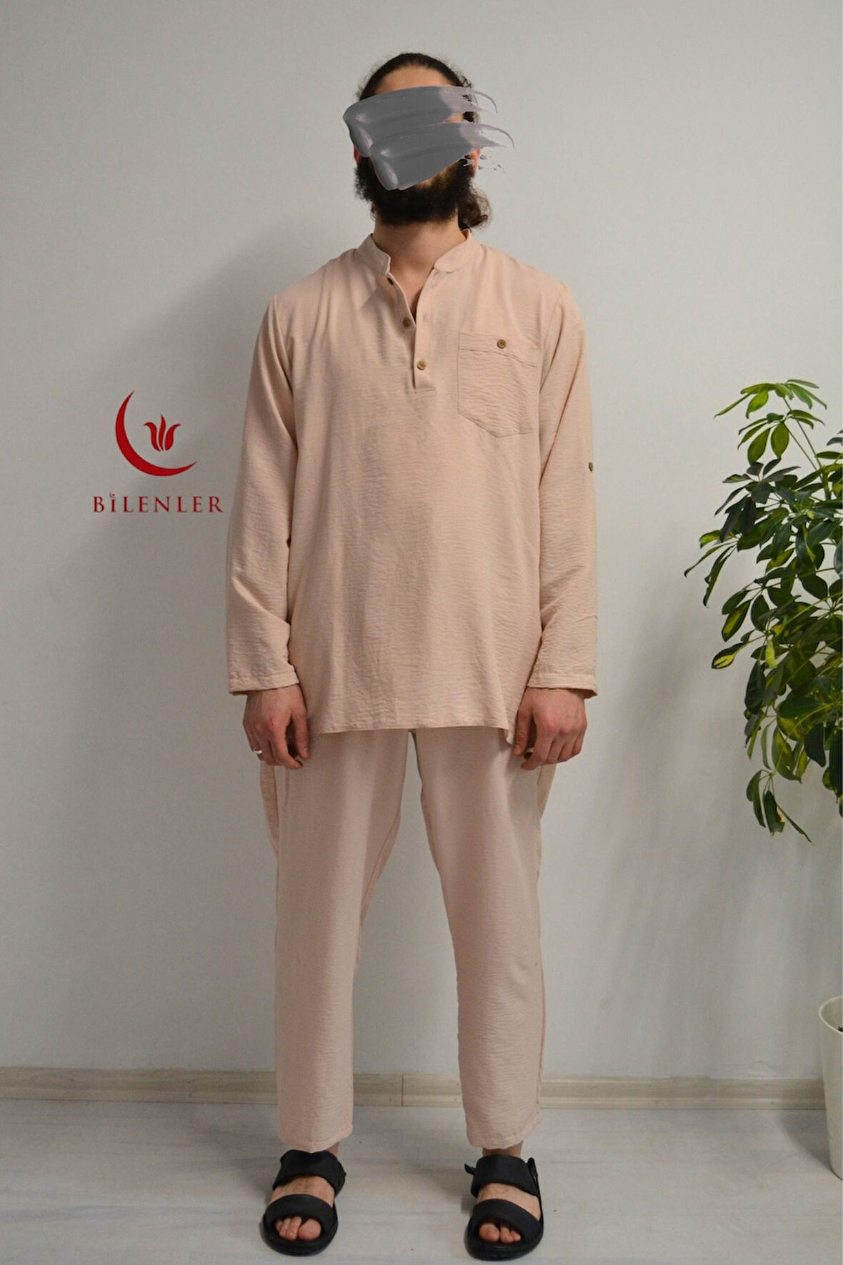 Erkek Pamuklu Aerobin Kumaş Hac ve Umre Takımı-Bol Kesim-Rahat Kalıp