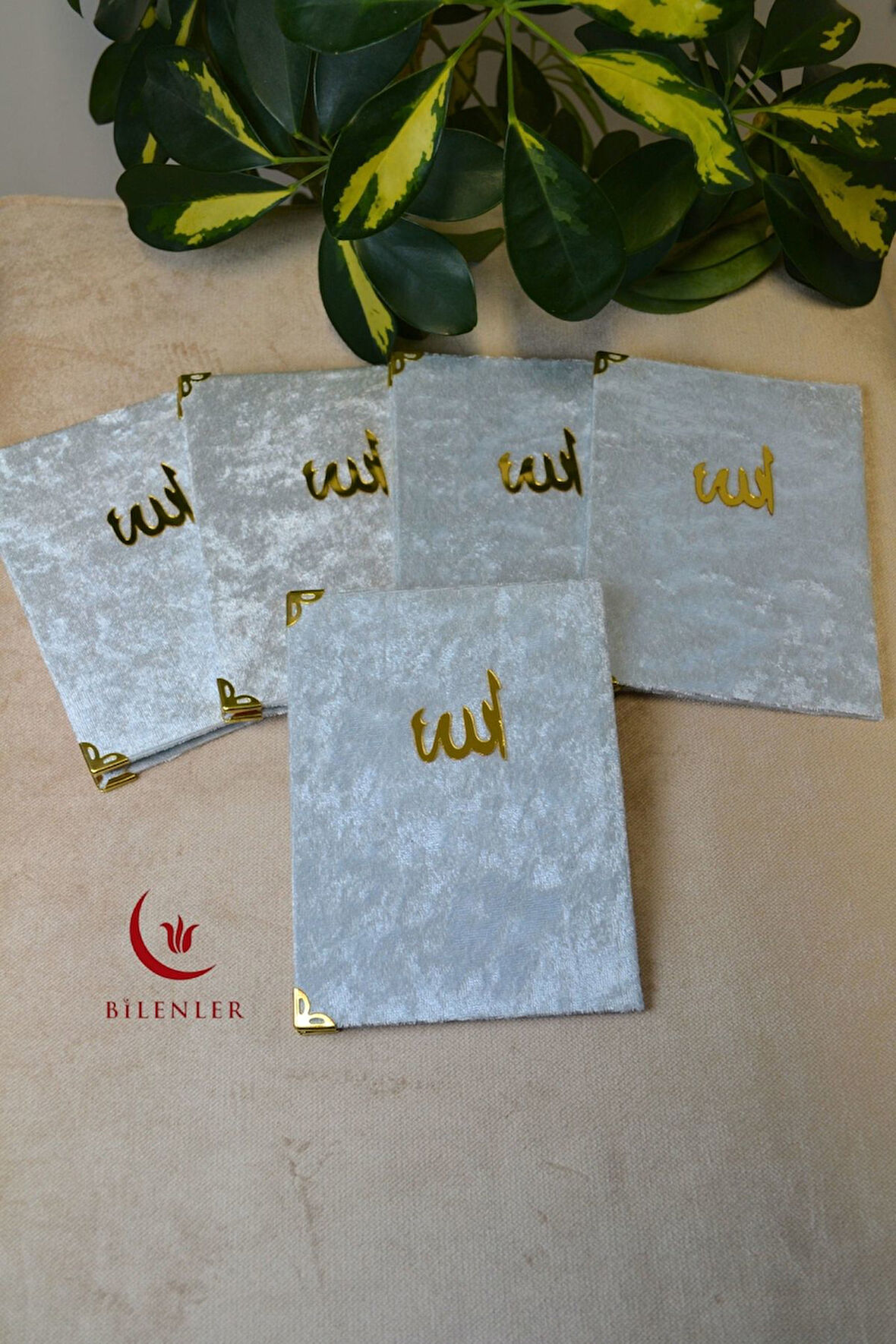 Kadife Kapaklı Allah Lafızlı 20 Adet Ekonomik Yasin Kitabı - 12x17 cm, 80 Sayfa