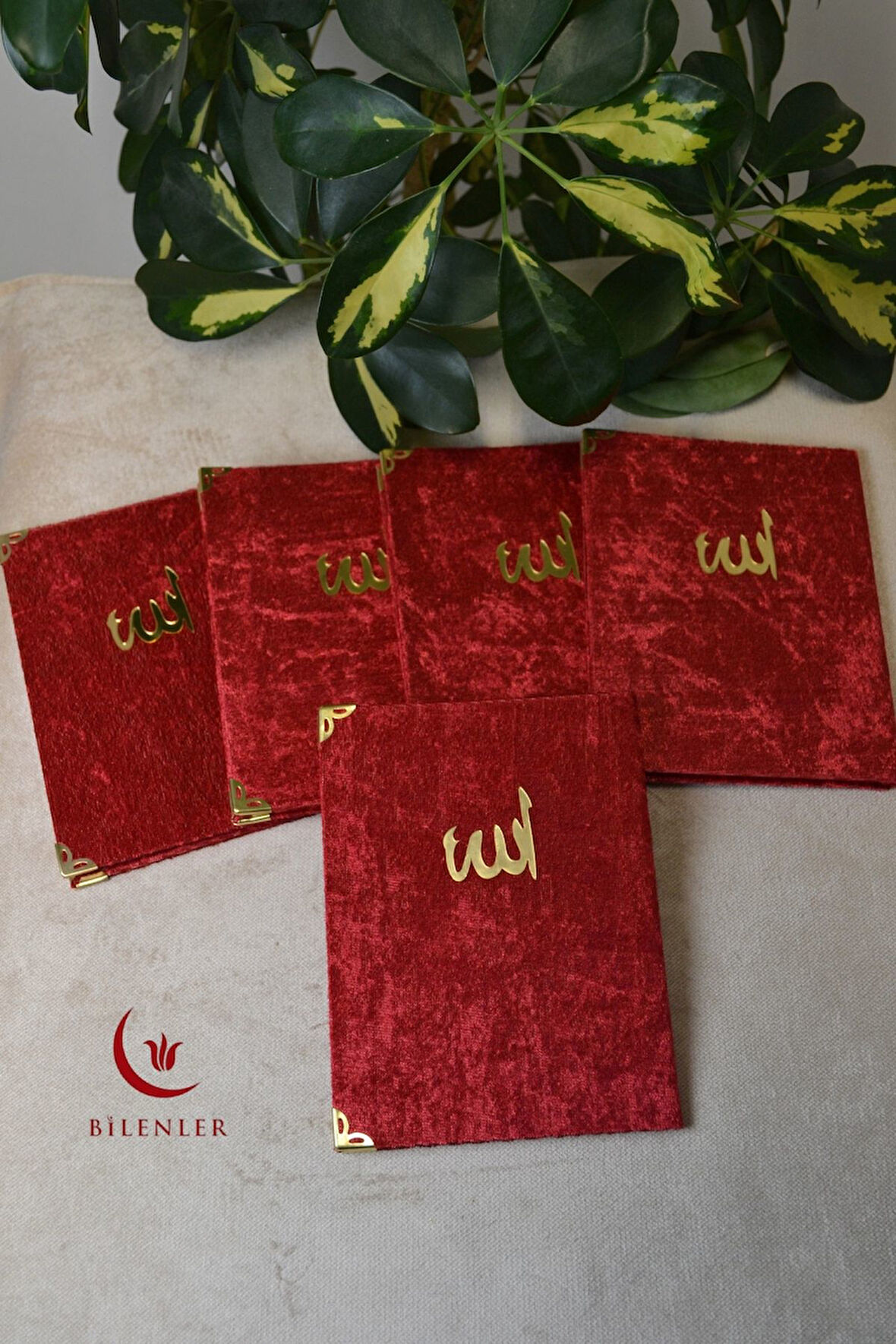 Kadife Kapaklı Allah Lafızlı 20 Adet Ekonomik Yasin Kitabı - 12x17 cm, 80 Sayfa