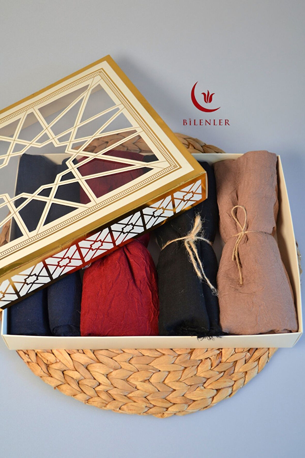 Bambu Kraş & Şal – 75x210 cm | Nefes Alabilir, Terletmez, Tok Duruşlu Mevsimlik Kumaş (4'lü Kutu)