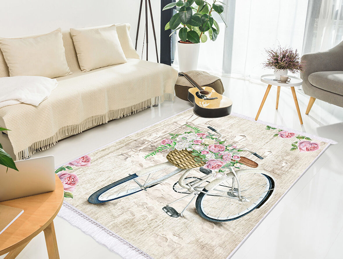 Dekoreko İnci Halı Dijital Saçaklı 1850 Desen 1