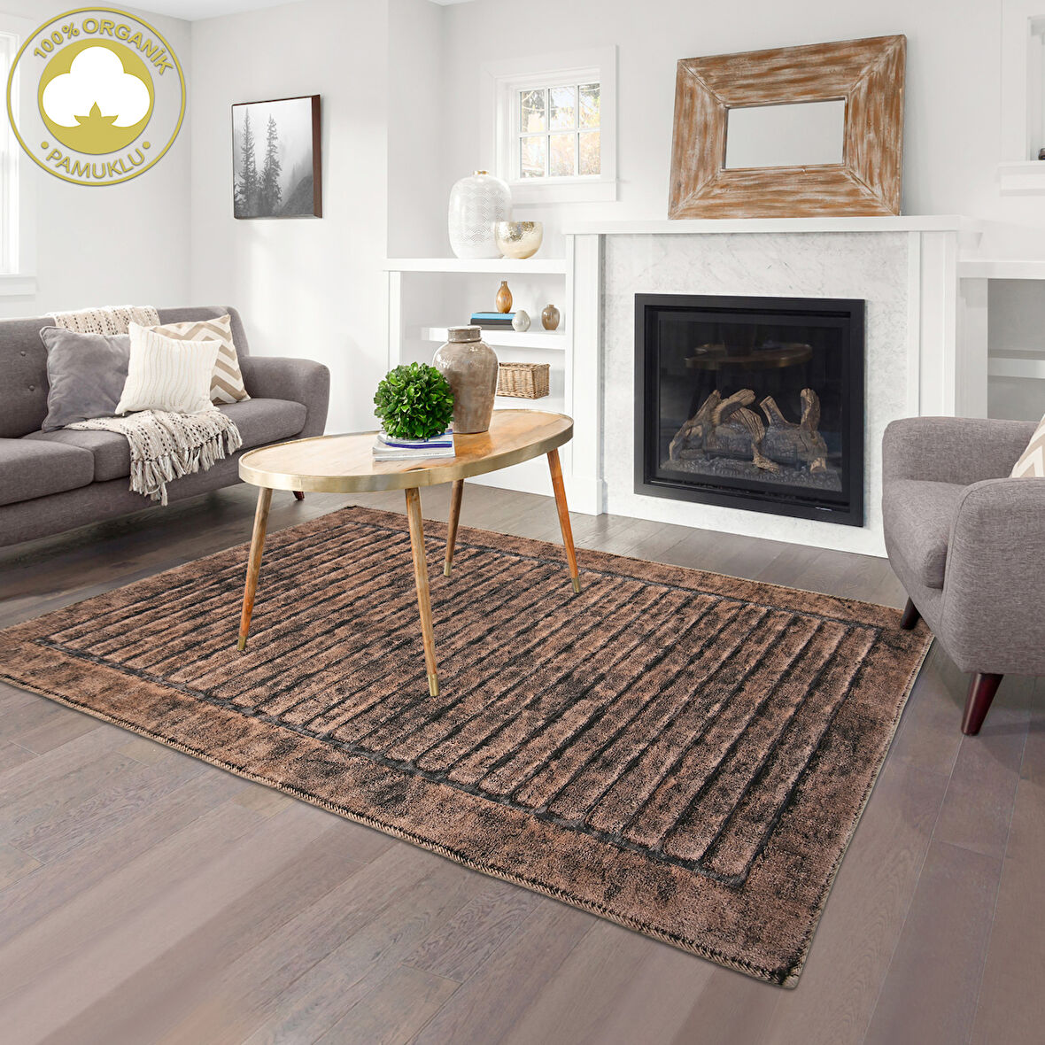 Alanur Mikonos Cotton Halı Cappucino