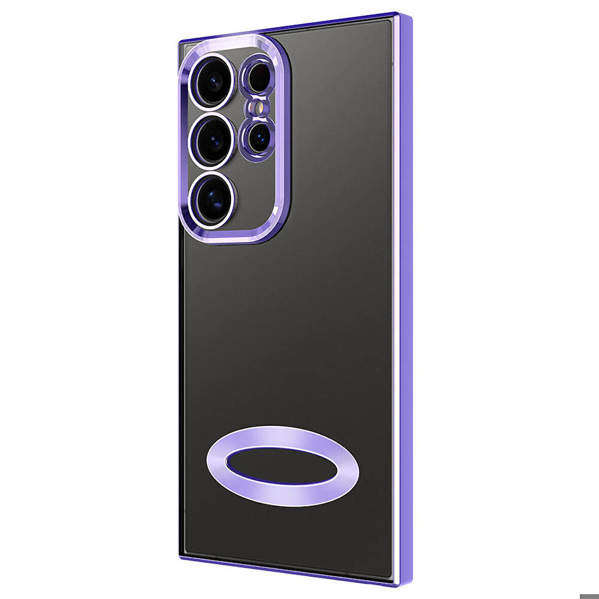 Galaxy S24 Ultra Kılıf Kamera Korumalı Logo Gösteren Omega Kılıf