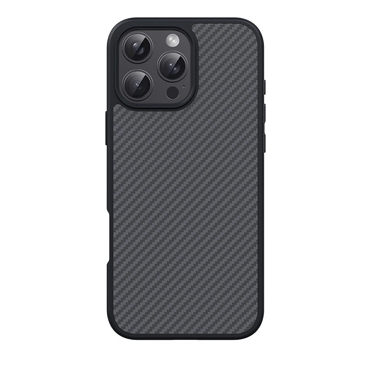 iPhone 16 Pro Kılıf Magsafe Şarj Özellikli Karbon Fiber Tasarımlı Elnino Kılıf