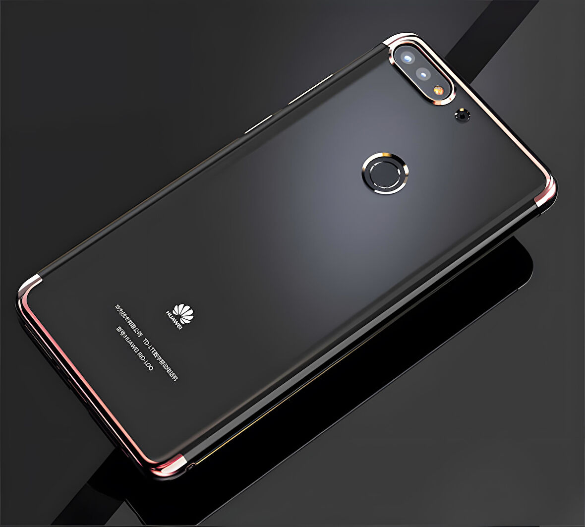 Huawei Y7 2018 Kılıf Dört Köşeli Lazer Silikon Kılıf