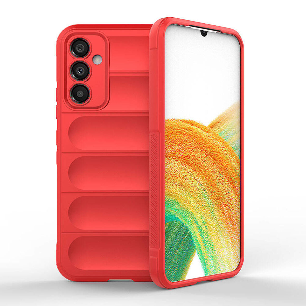 Galaxy A34 Kılıf Esnek TPU Oyuklu Arka Yüzey Tasarımlı Etnik Silikon Kılıf