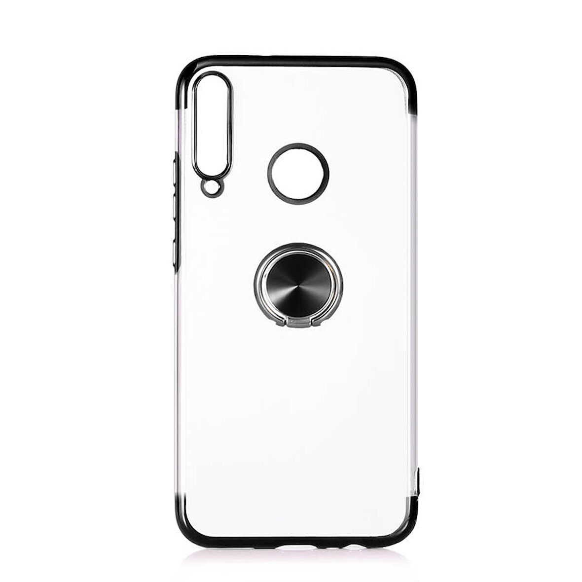 Huawei P40 Lite E Kılıf Gess Kenarları Renkli Yüzük Aparatlı Kılıf