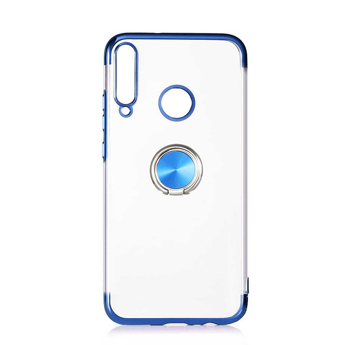 Huawei P40 Lite E Kılıf Gess Kenarları Renkli Yüzük Aparatlı Kılıf