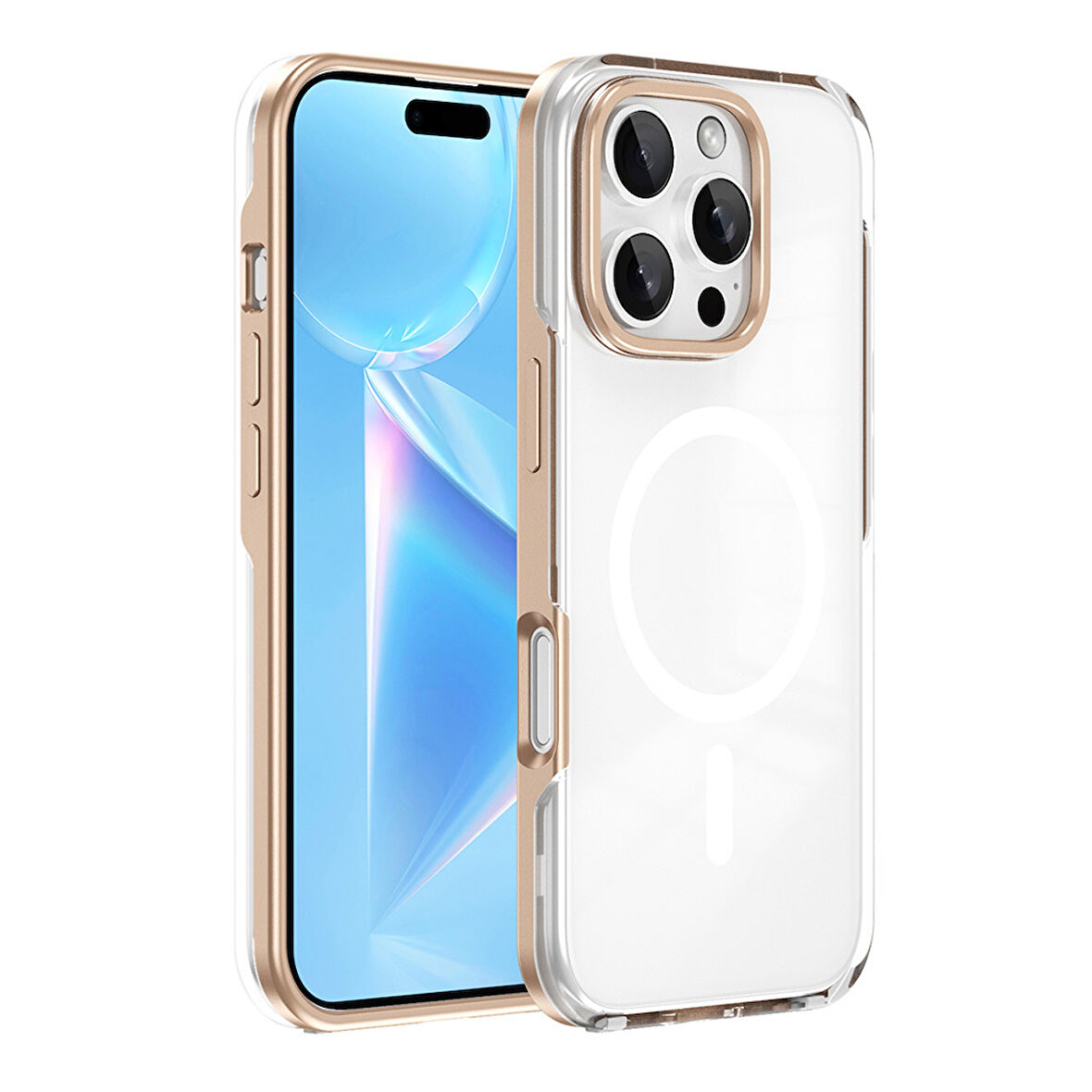 iPhone 16 Pro Max Kılıf Magsafe Şarj Özellikli Çıkarılabilir Arka Yüzeyli Polar Kılıf