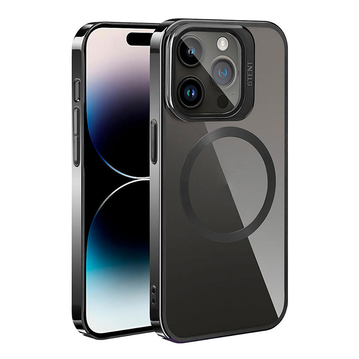 iPhone 15 Pro Max Kılıf Magsafe Wireless Şarj Özellikli Standlı Klon Kılıf
