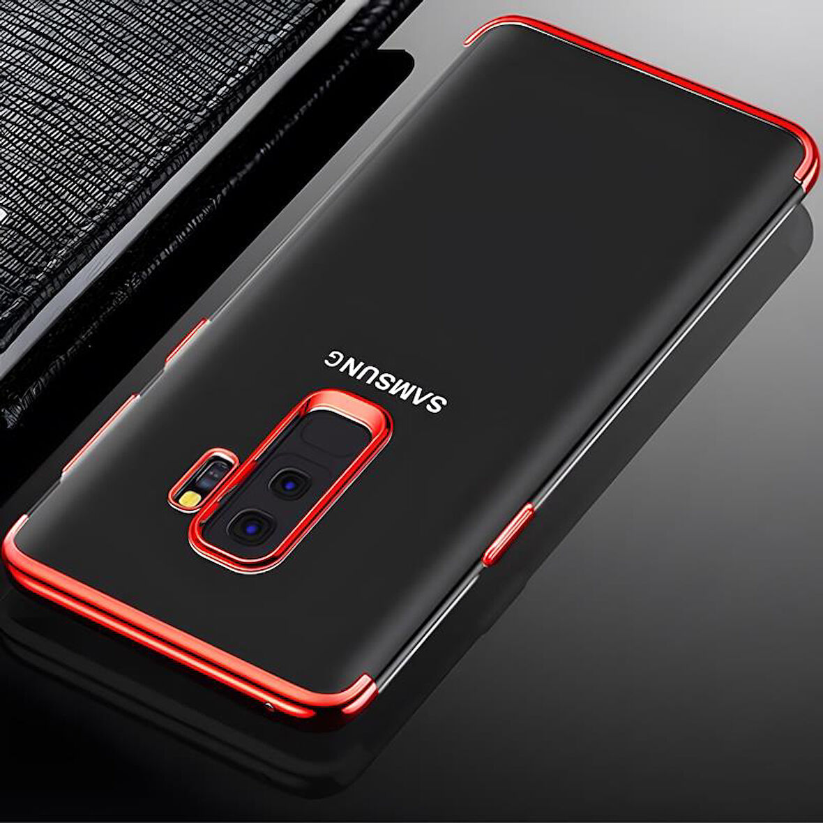 Galaxy A6 Plus 2018 Kılıf Dört Köşeli Lazer Silikon Kılıf