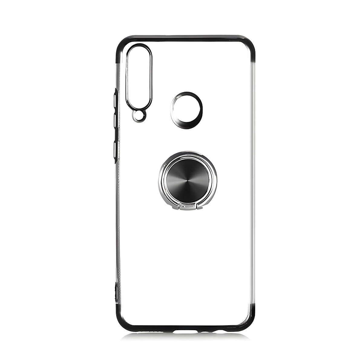 Huawei Y6P Kılıf Gess Kenarları Renkli Yüzük Aparatlı Kılıf