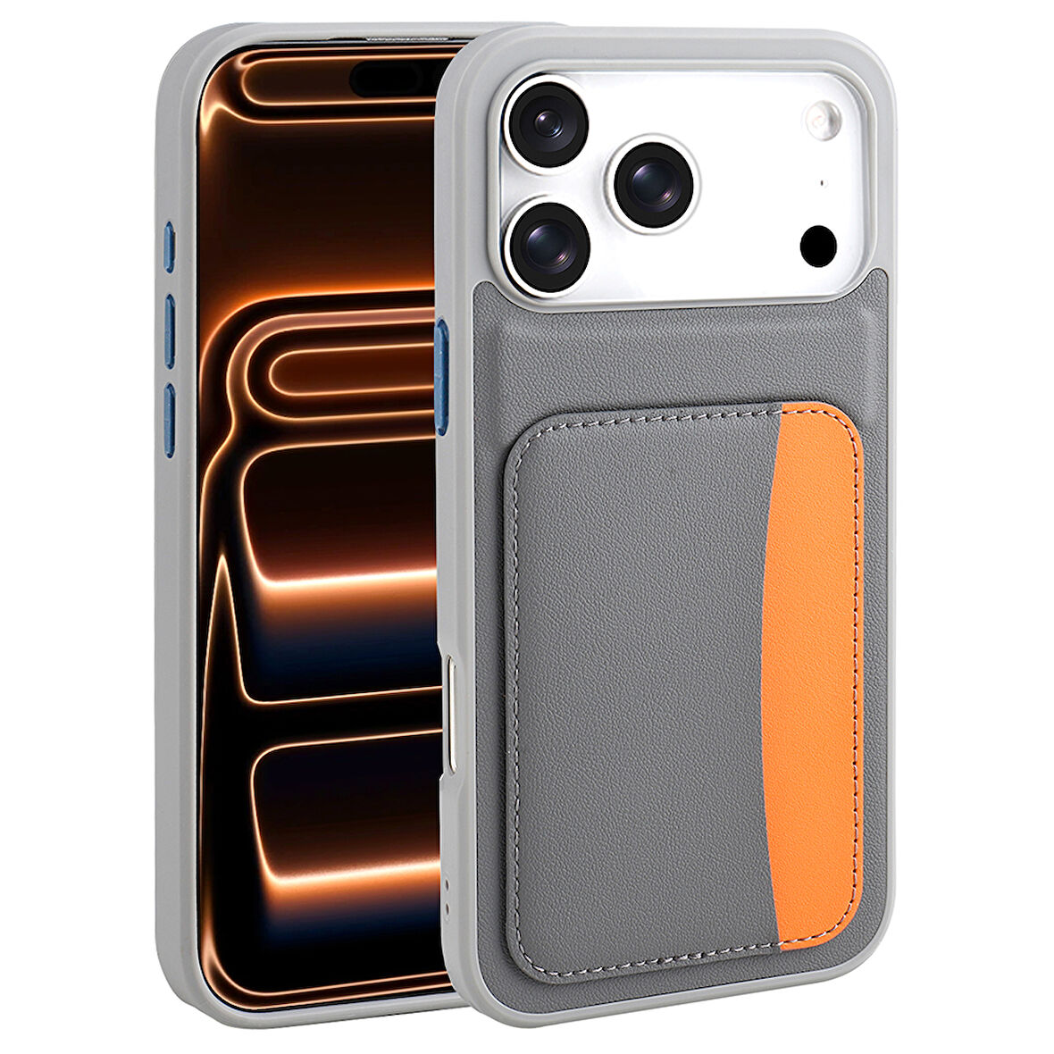 iPhone 17 Pro Kılıf Kartlıklı X-Kart Silikon Kılıf