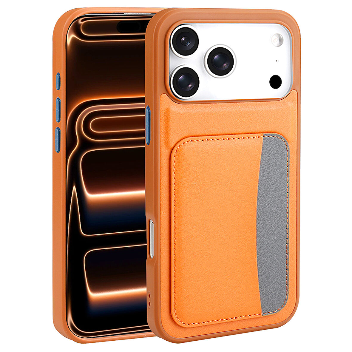 iPhone 17 Pro Kılıf Kartlıklı X-Kart Silikon Kılıf