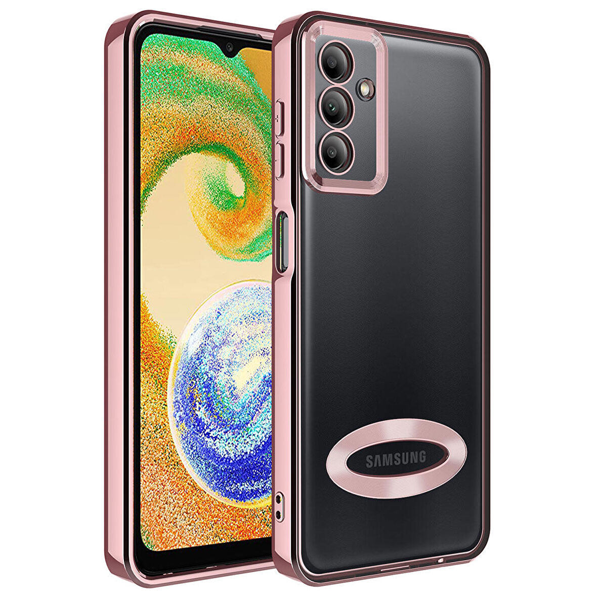 Galaxy A24 Kılıf Kamera Korumalı Logo Gösteren Zore Omega Kılıf