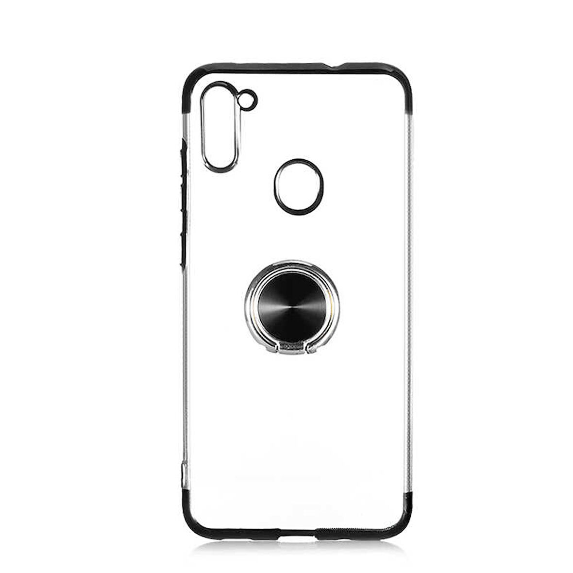 Galaxy A11 Kılıf Gess Kenarları Renkli Yüzük Aparatlı Kılıf