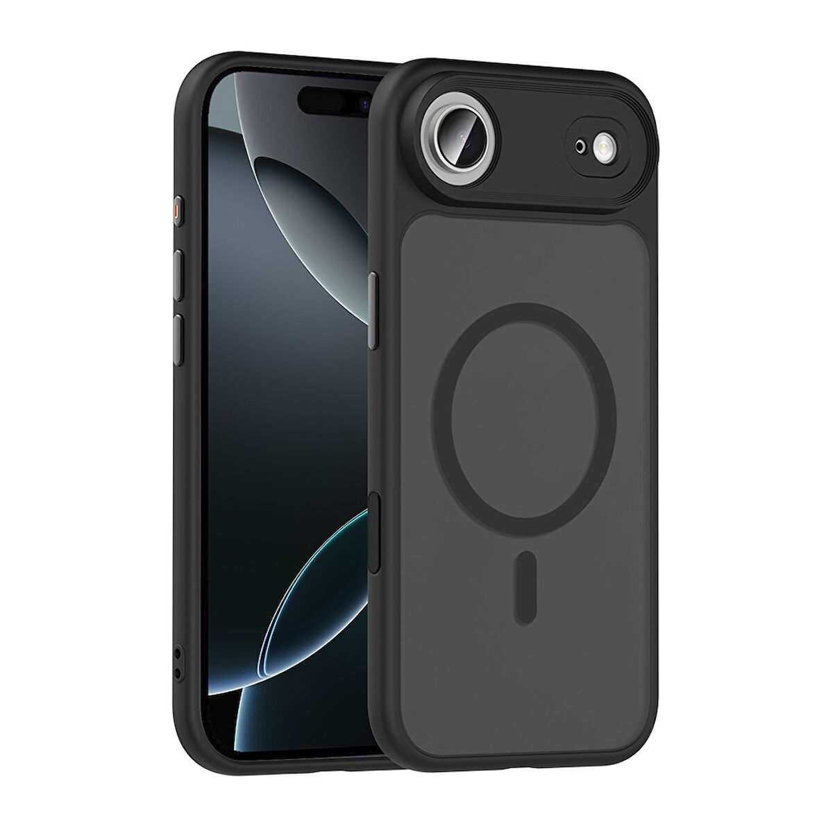 iPhone 17 Air Kılıf Mat Arka Yüzey Wireless Şarj Özellikli Flet M-safe Kılıf