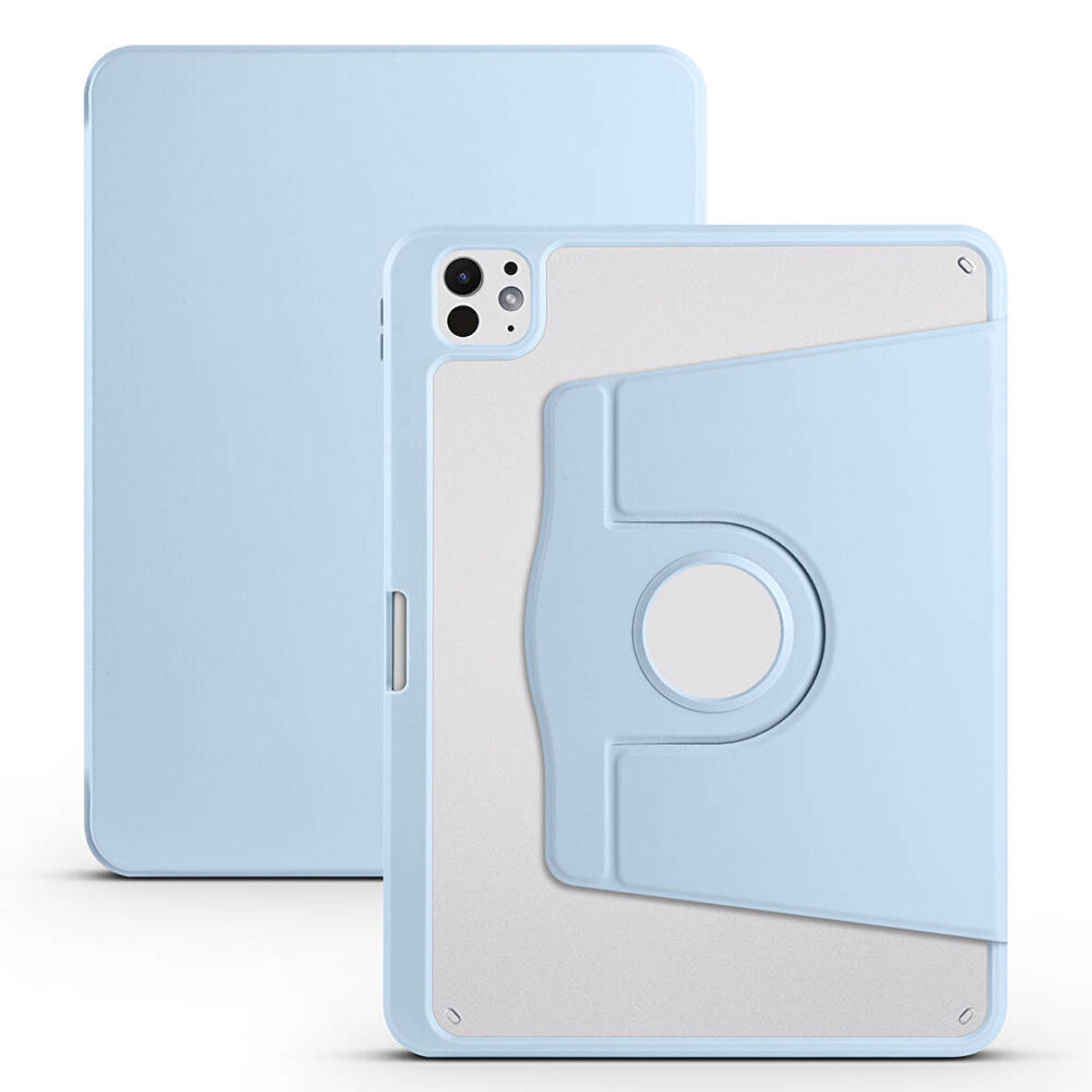 iPad Pro 11 2024 Kılıf Termik Kalem Bölmeli Dönebilen Standlı Kılıf