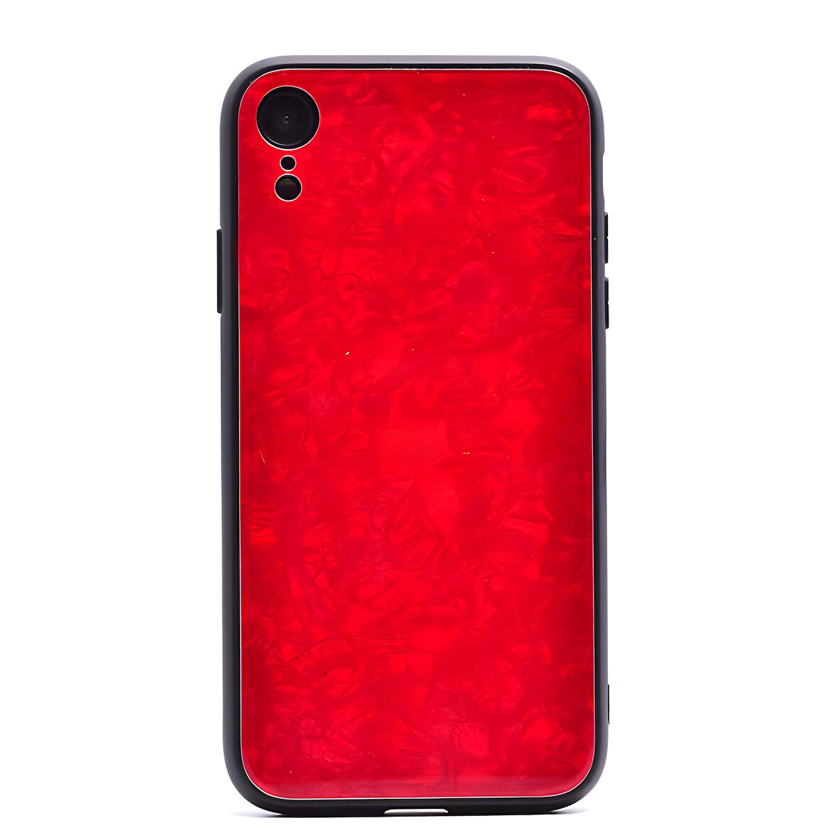 iPhone XR Kılıf Mermer Desenli Marbel Cam Silikon Kılıf