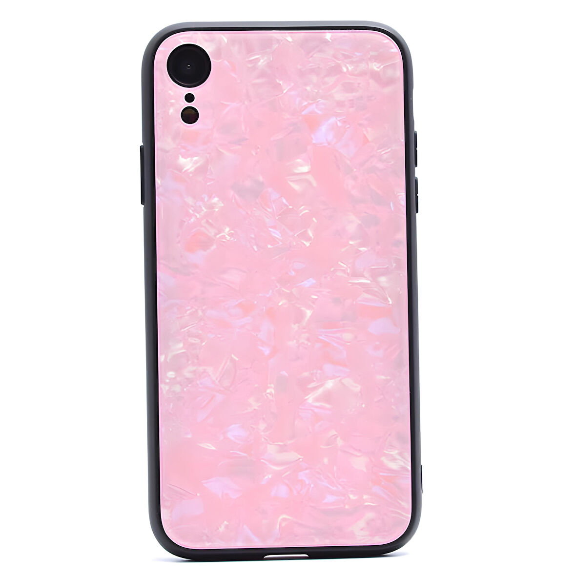 iPhone XR Kılıf Mermer Desenli Marbel Cam Silikon Kılıf