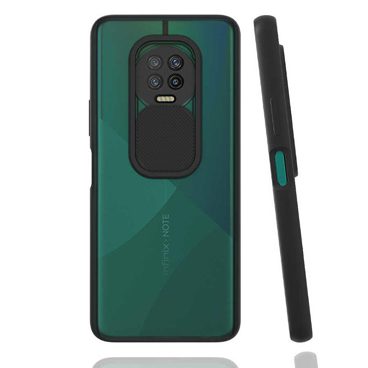 İnfinix Note 7 Kılıf Zore Lensi Sürgülü Kamera Koruyucu Kılıf