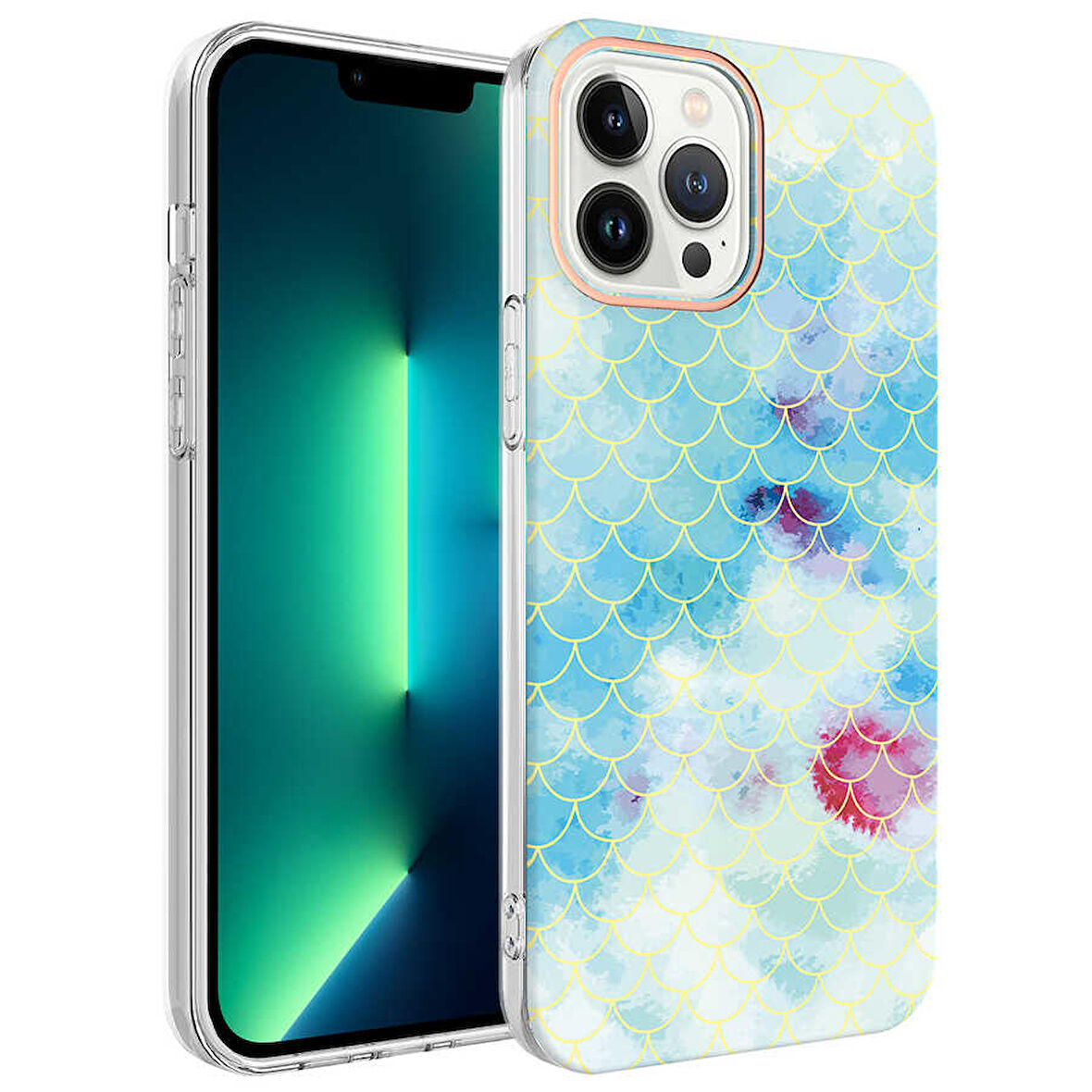 Apple iPhone 13 Pro Kılıf Zore Bella Fosforlu Şık Tasarım Kılıf