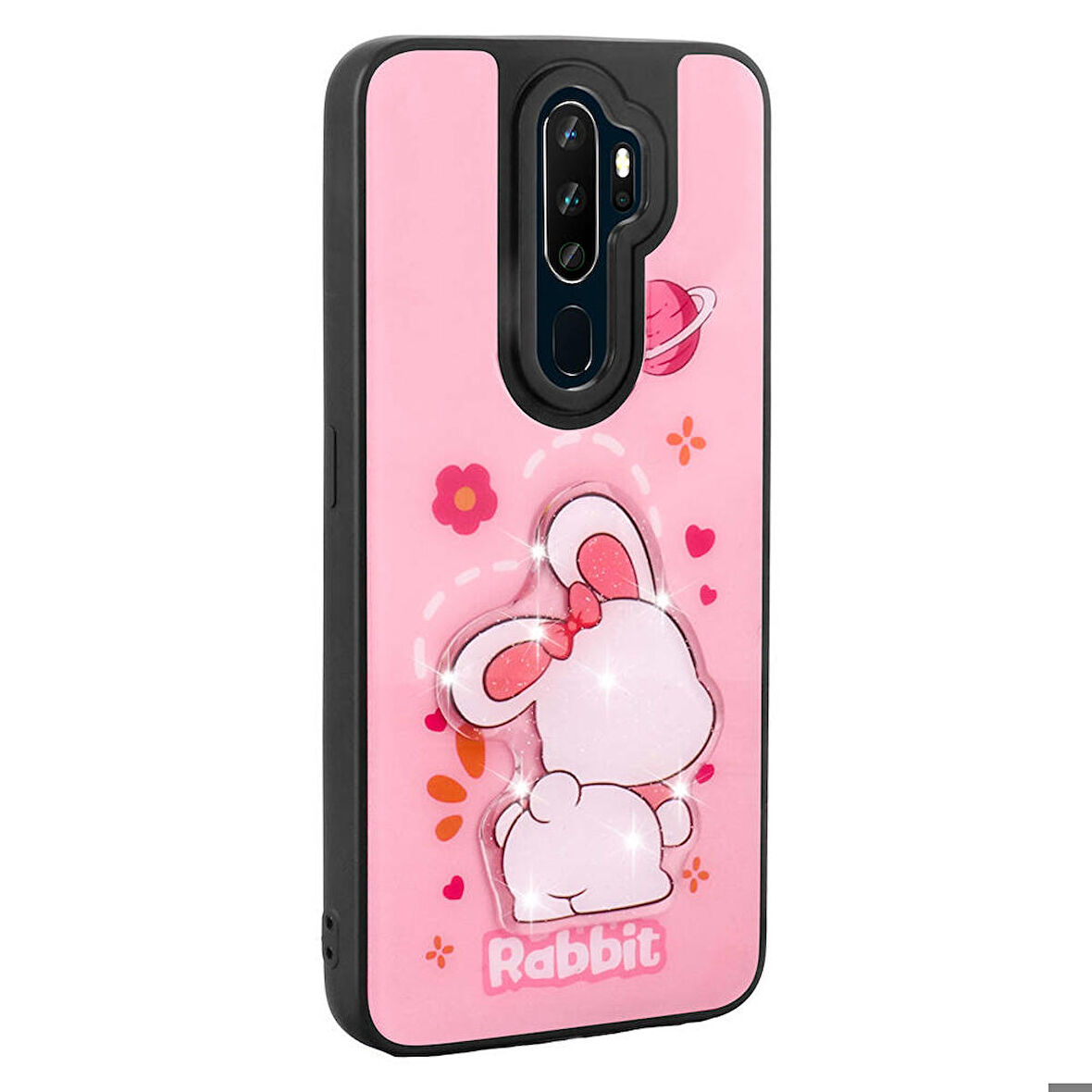 Oppo A9 2020 Kılıf Parlayan Kabartmalı İkonik Figürlü Amas Silikon Kılıf