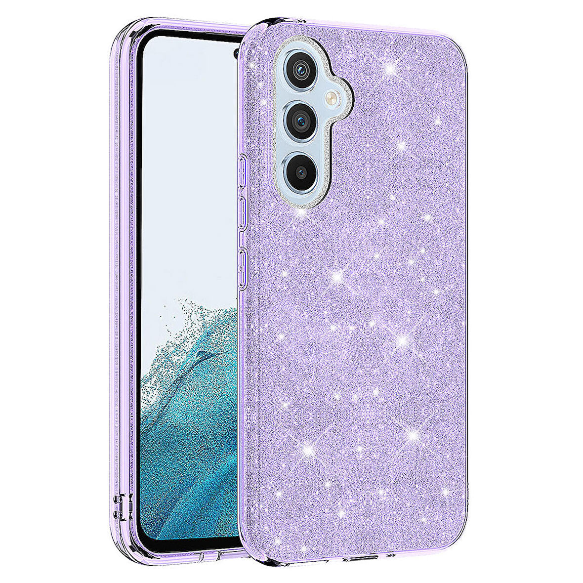 Galaxy A14 Kılıf Zore Shining Simli Silikon Kılıf