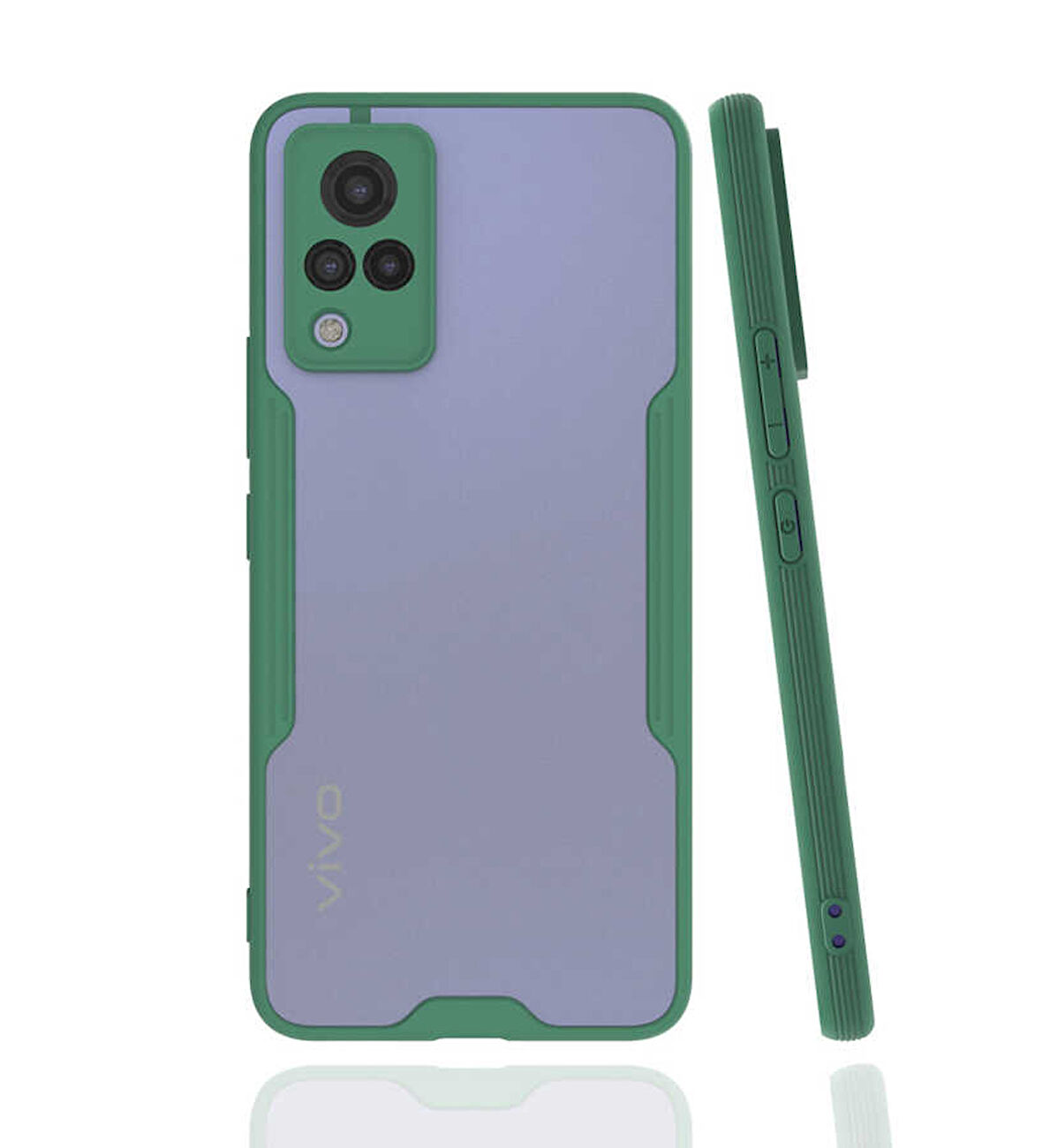 Vivo V21 Kılıf Zore Parfe Kenarları Pastel Renk Silikon Kılıf