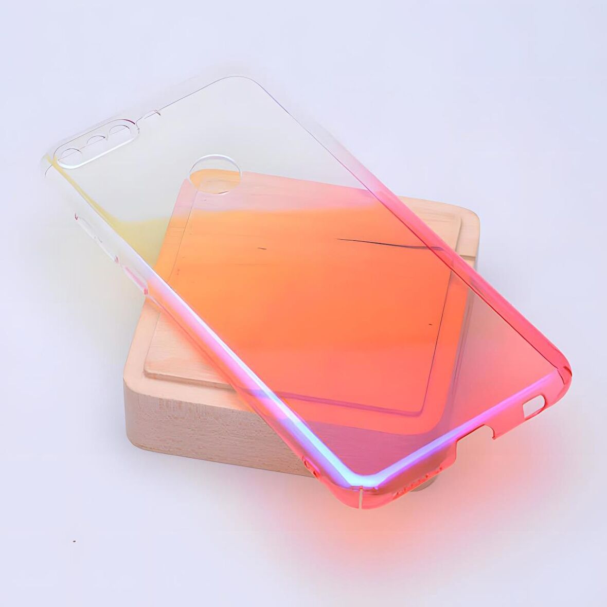 Huawei Y7 2018 Kılıf Parlak Renk Geçişli Kılıf