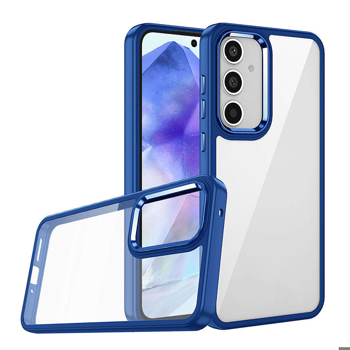 Galaxy A55 Kılıf Flora Buton,Kenar Çevresi Renkli Kılıf