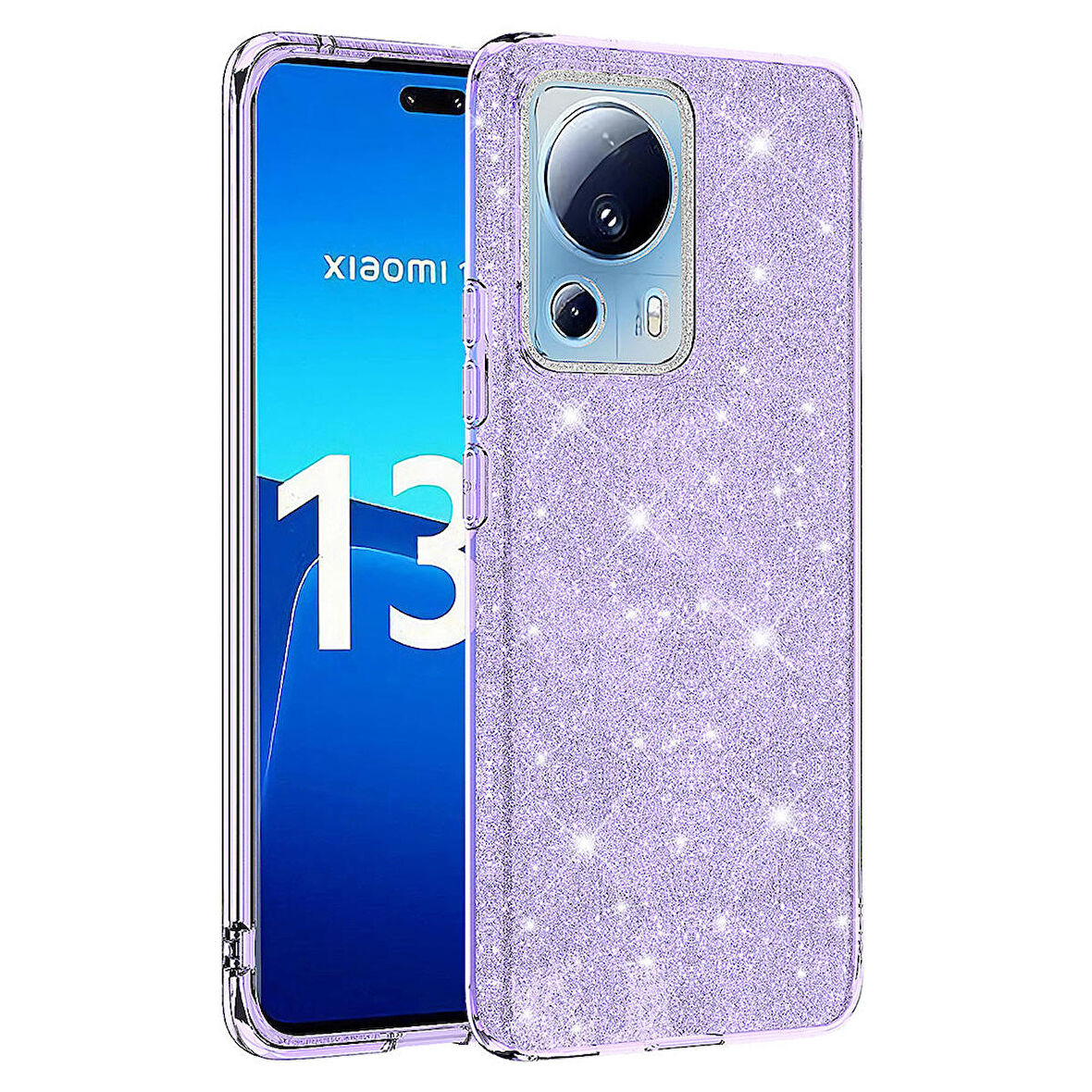 Xiaomi Mi 13 Lite Kılıf Zore Shining Simli Silikon Kılıf