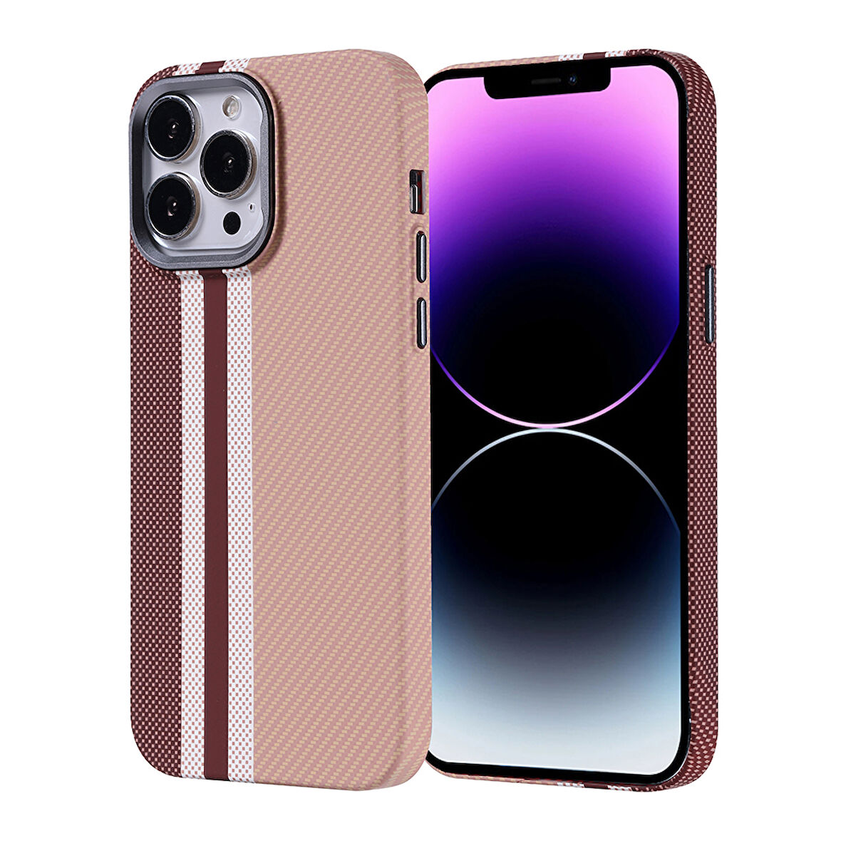iPhone 14 Pro Max Kılıf Magsafe Şarj Özellikli Karbon Fiber Görünümlü Nekst Kılıf