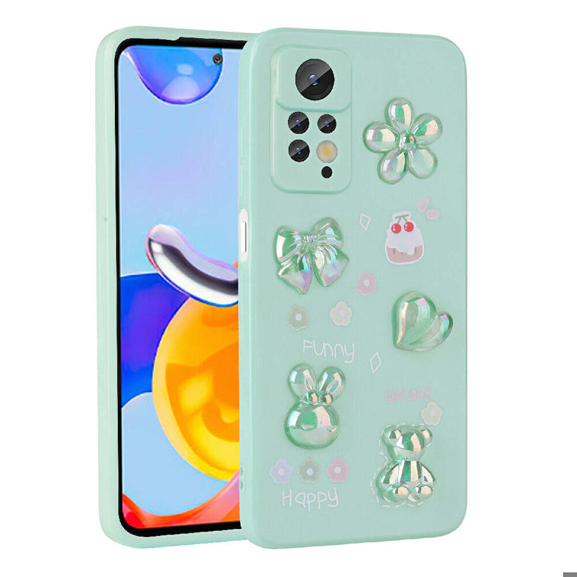 Xiaomi Redmi Note 12 Pro 4G Kılıf Kabartma Figürlü Parlak Toys Silikon Kılıf