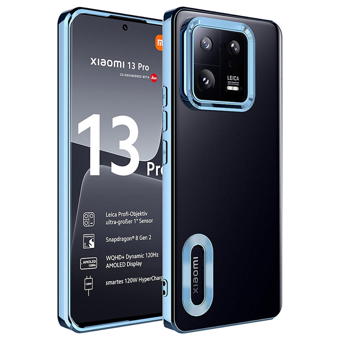 Xiaomi Mi 13 Pro Kılıf Kamera Korumalı Logo Gösteren Zore Omega Kılıf