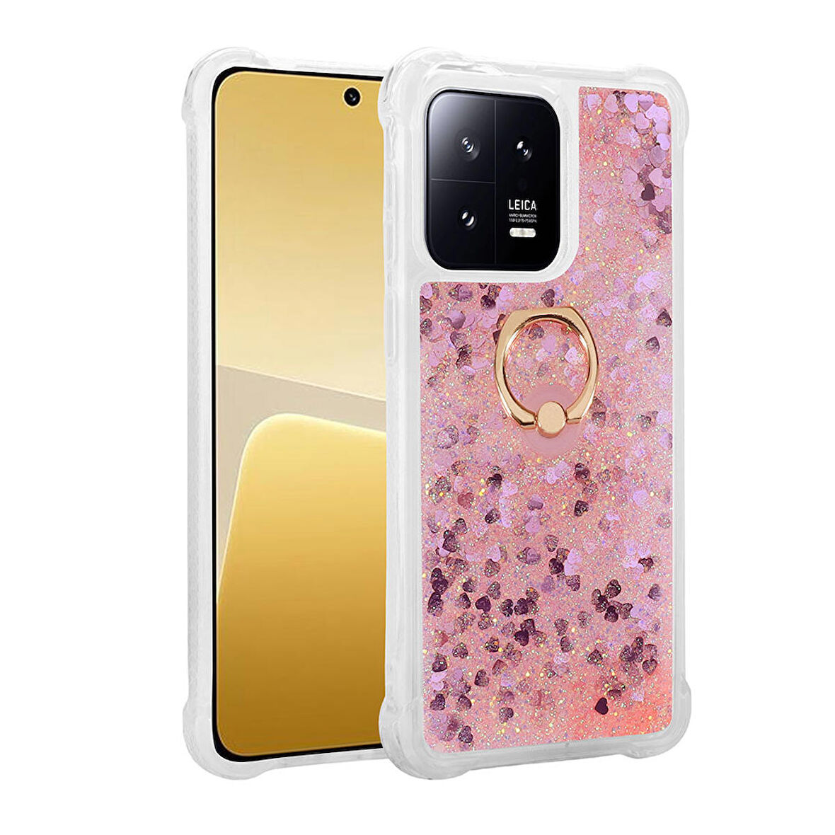 Xiaomi Mi 13 Kılıf Zore Milce Simli Pullu Yüzüklü Kılıf