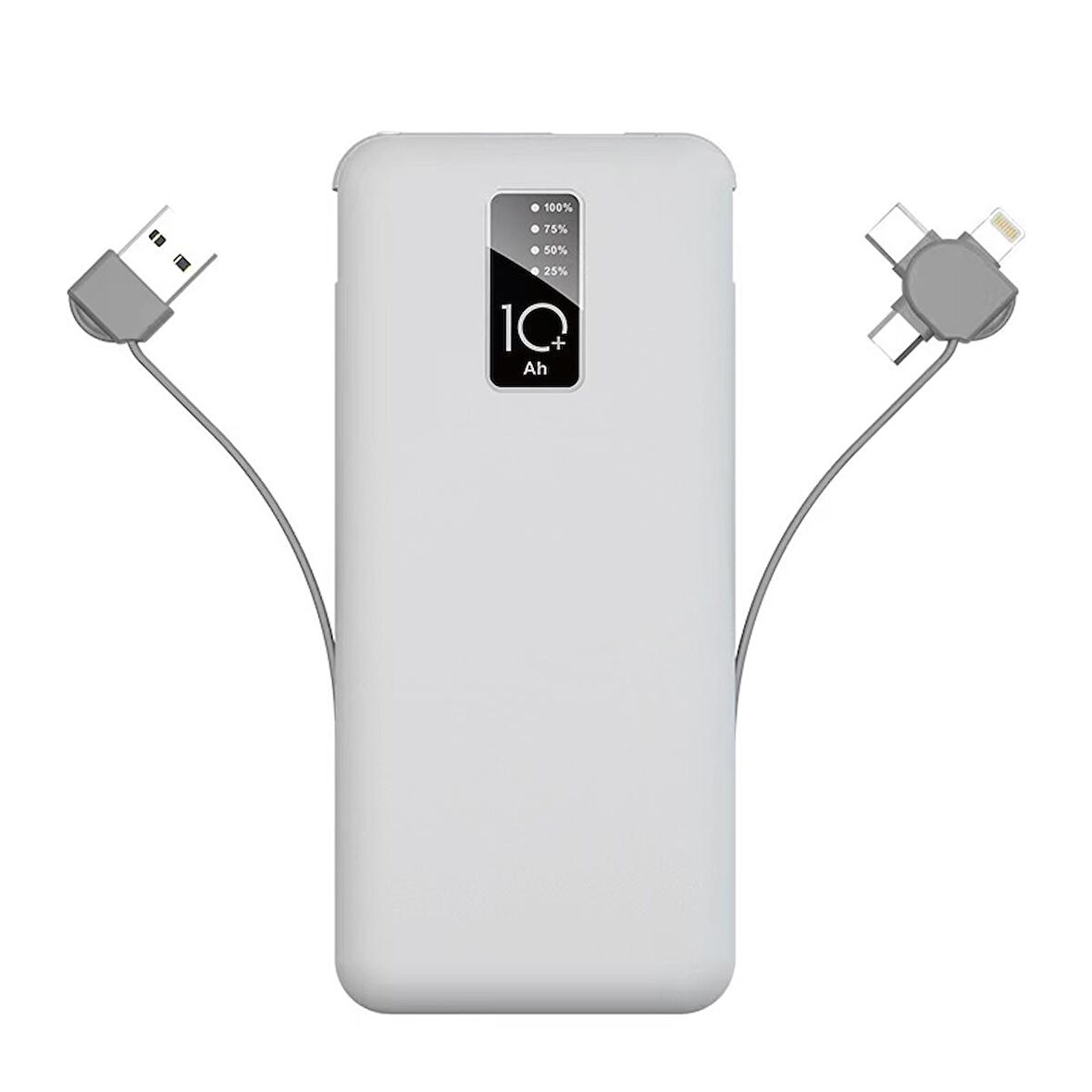 PW-05 Hızlı Şarj Led Göstergeli Micro Lightning Type-C Kablolu Taşınabilir Powerbank 10000mAh