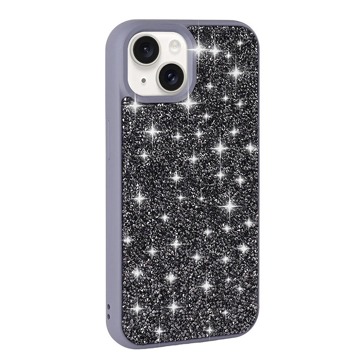iPhone 15 Plus Kılıf Parlak Taşlı Tasarım Pırlanta Kılıf