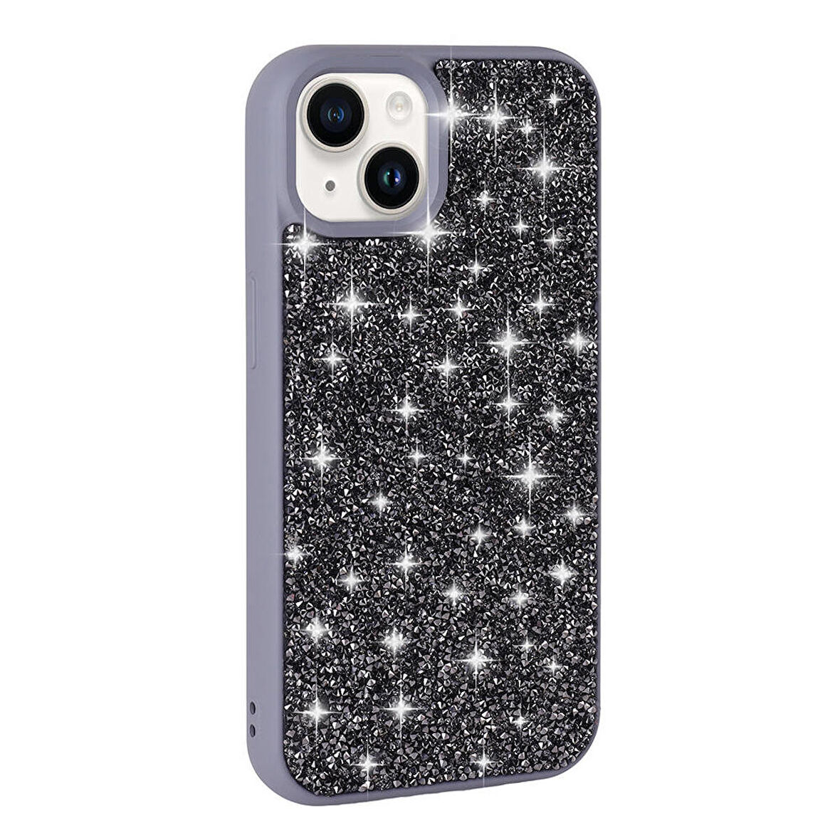 iPhone 14 Kılıf Parlak Taşlı Tasarım Pırlanta Kılıf