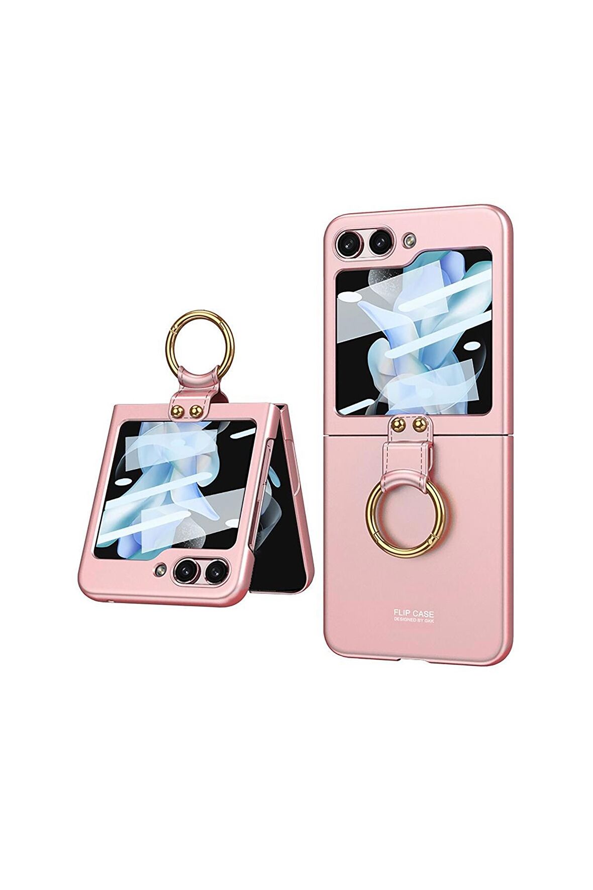 Galaxy Z Flip 5 Kılıf Kıpta Yüzüklü Flip Sert Kılıf