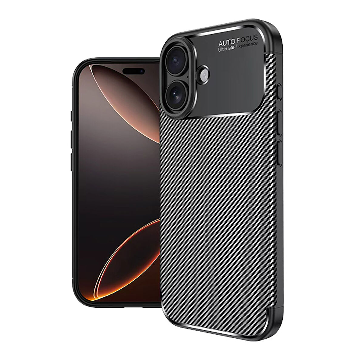 iPhone 17 Kılıf Negro Karbon Tasarım Silikon Kılıf