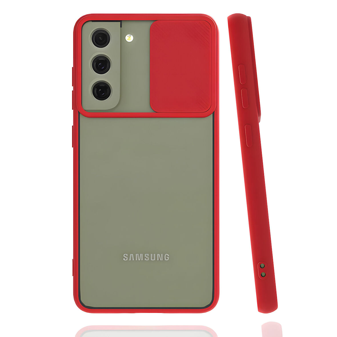 Galaxy S22 Plus Kılıf Lensi Sürgülü Kamera Koruyucu Kılıf