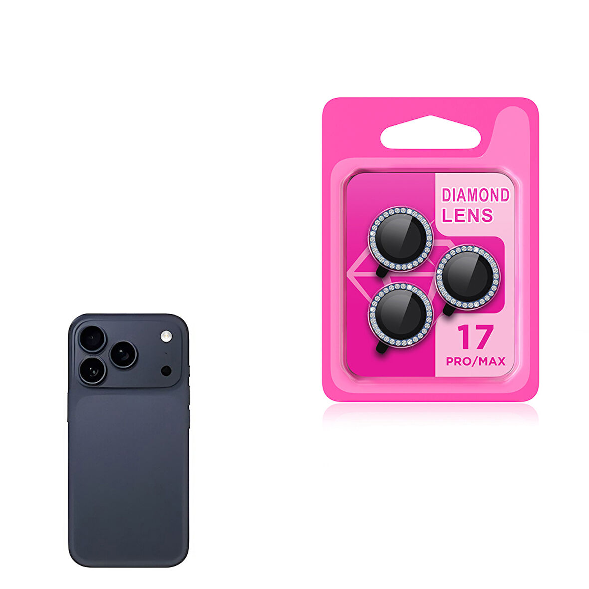 iPhone 17 Pro Max CL-06 Kamera Lens Koruyucu Lacivert