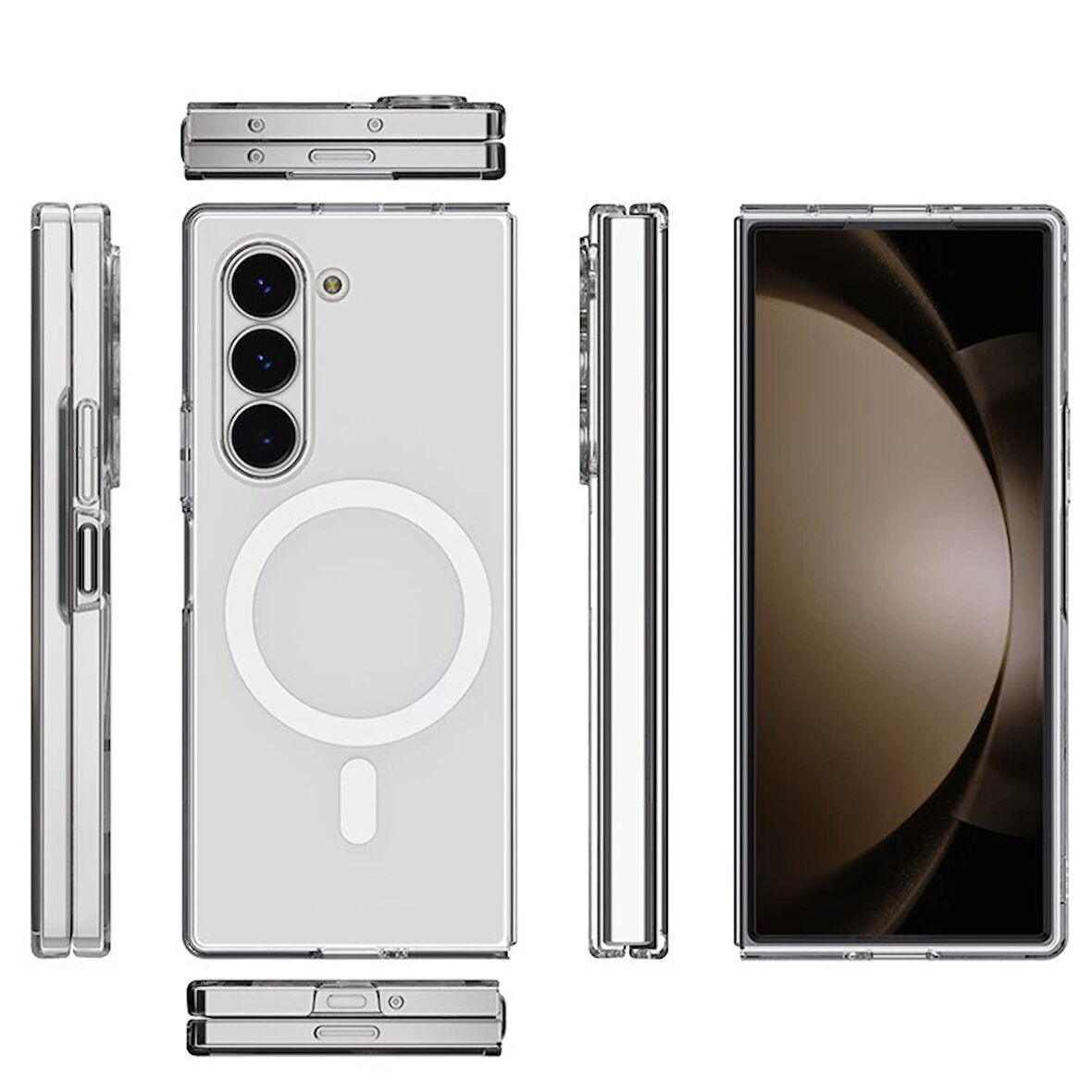 Galaxy Z Fold 6 Kılıf Kamera Korumalı M-safe Sert PC Porto Kılıf