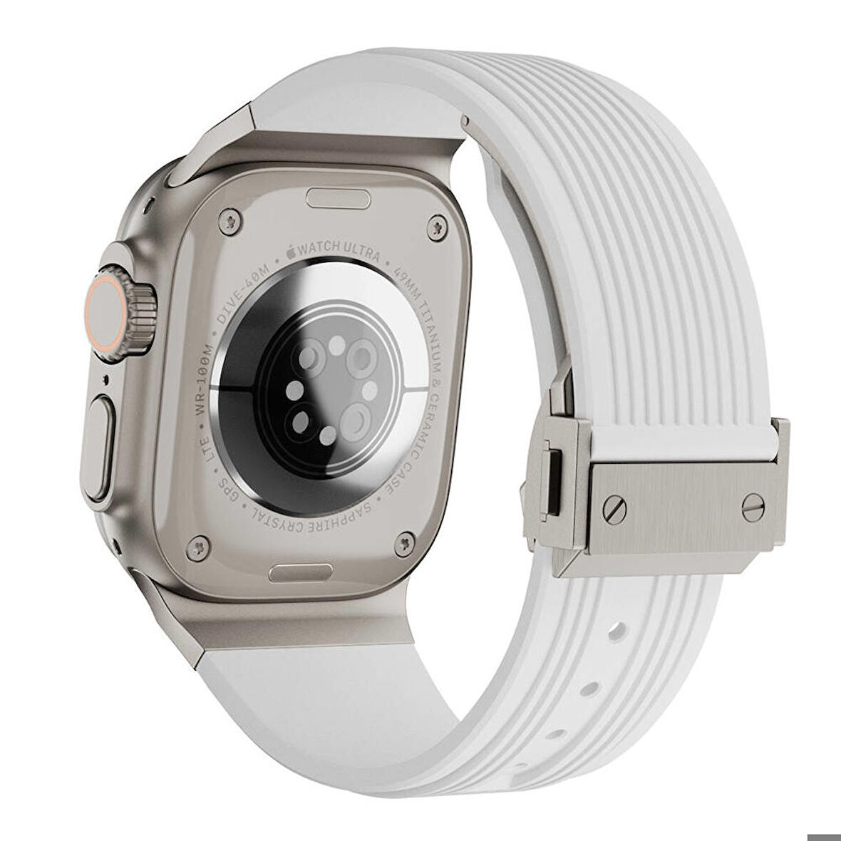 Watch Ultra 49mm KRD-113 Spor Görünümlü Silikon Kordon