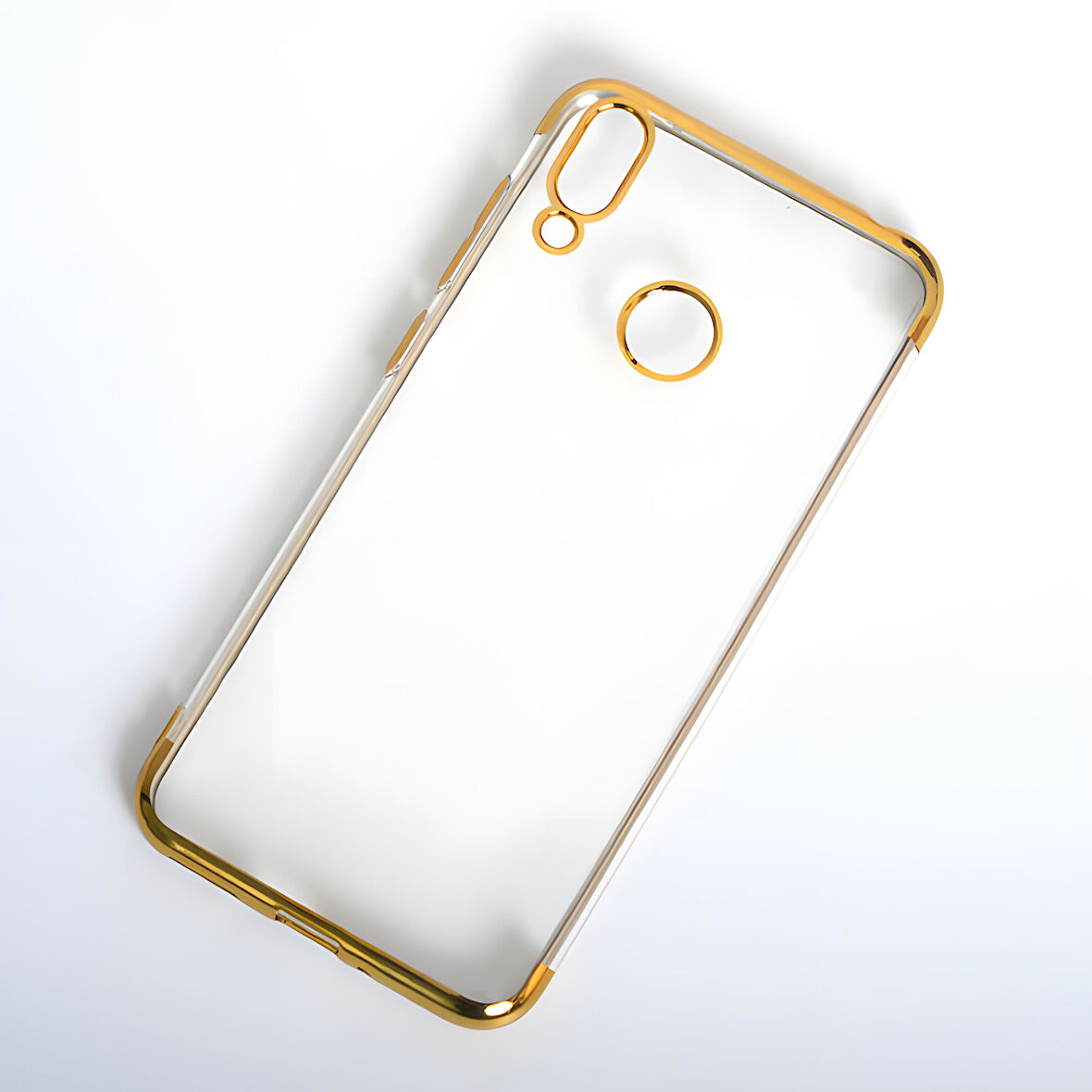 Huawei Honor 8C Kılıf Dört Köşeli Lazer Silikon Kılıf