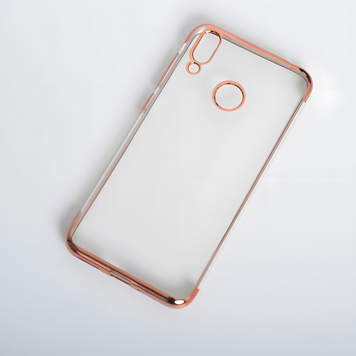 Huawei Honor 8C Kılıf Dört Köşeli Lazer Silikon Kılıf